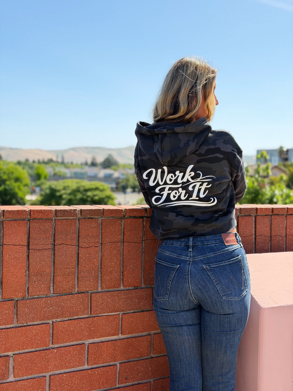 Work For It Women's Crop Hoodie