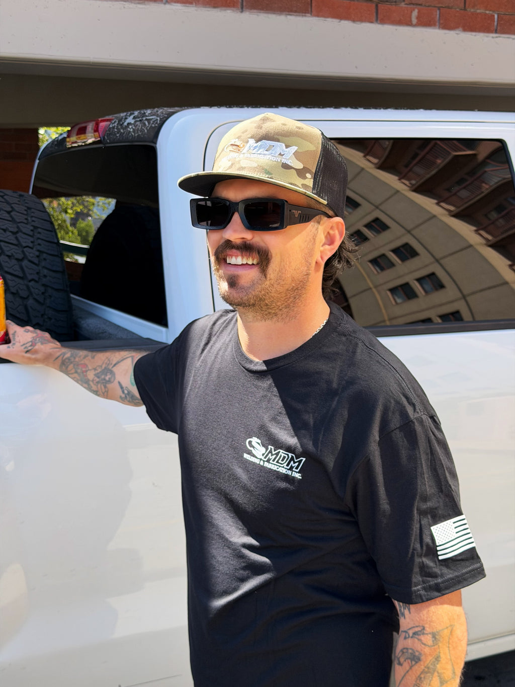 Camo Flat Bill Trucker