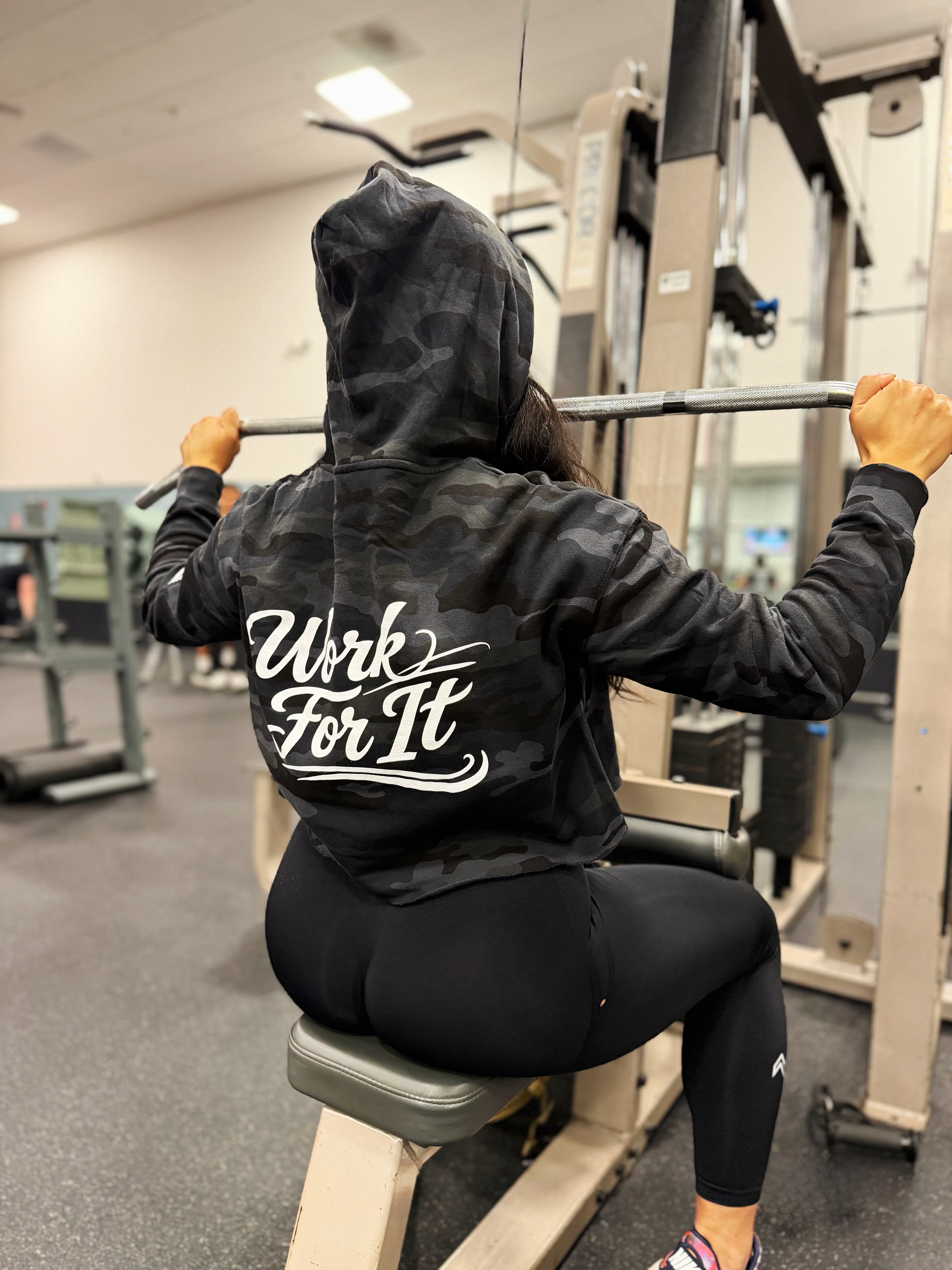 Work For It Women's Crop Hoodie